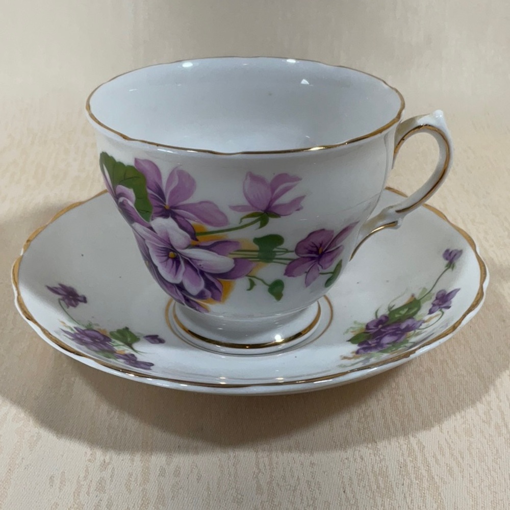 Vintage Royal Vale Bone China Tea Cup and Saucer